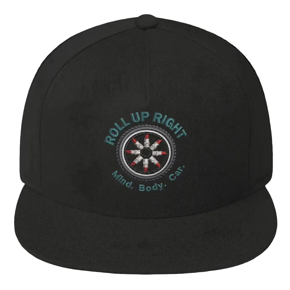 Roll Up Right Logo Flat Bill Cap