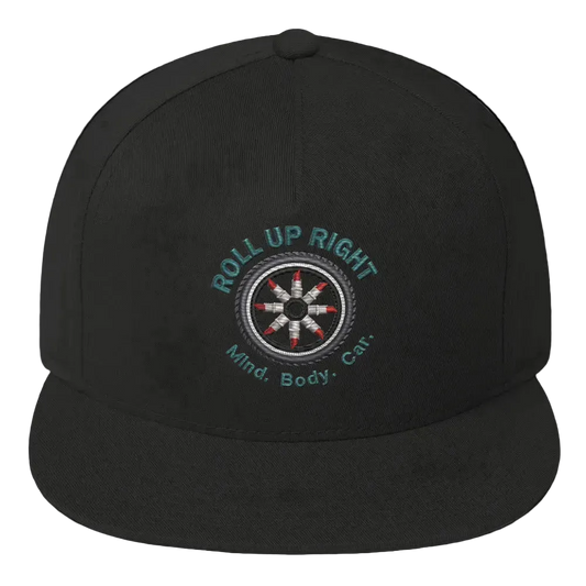 Roll Up Right Logo Flat Bill Cap